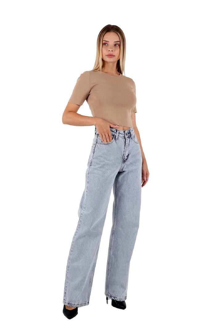 XLJ Palazzo Jean with Hidden Back Pockets and Rhinestones Mixed - Giurgiu