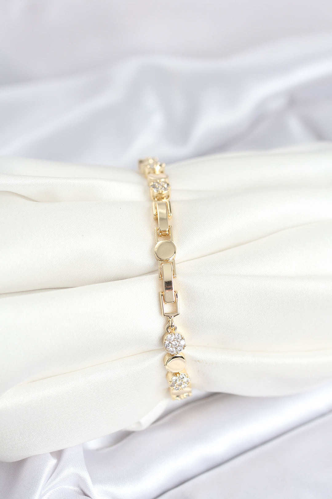 EBJ Rice Gold Color Dot Model Bracelet with Zircon Stone for Women - Korschenbroich