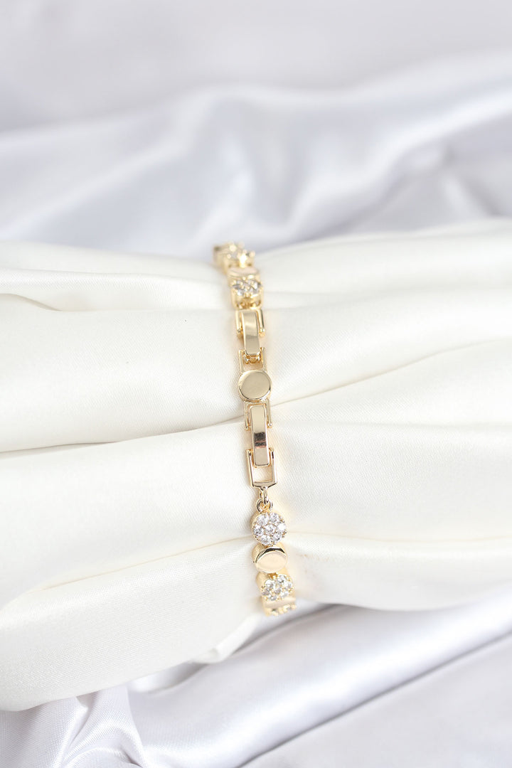 EBJ Rice Gold Color Dot Model Bracelet with Zircon Stone for Women - Korschenbroich