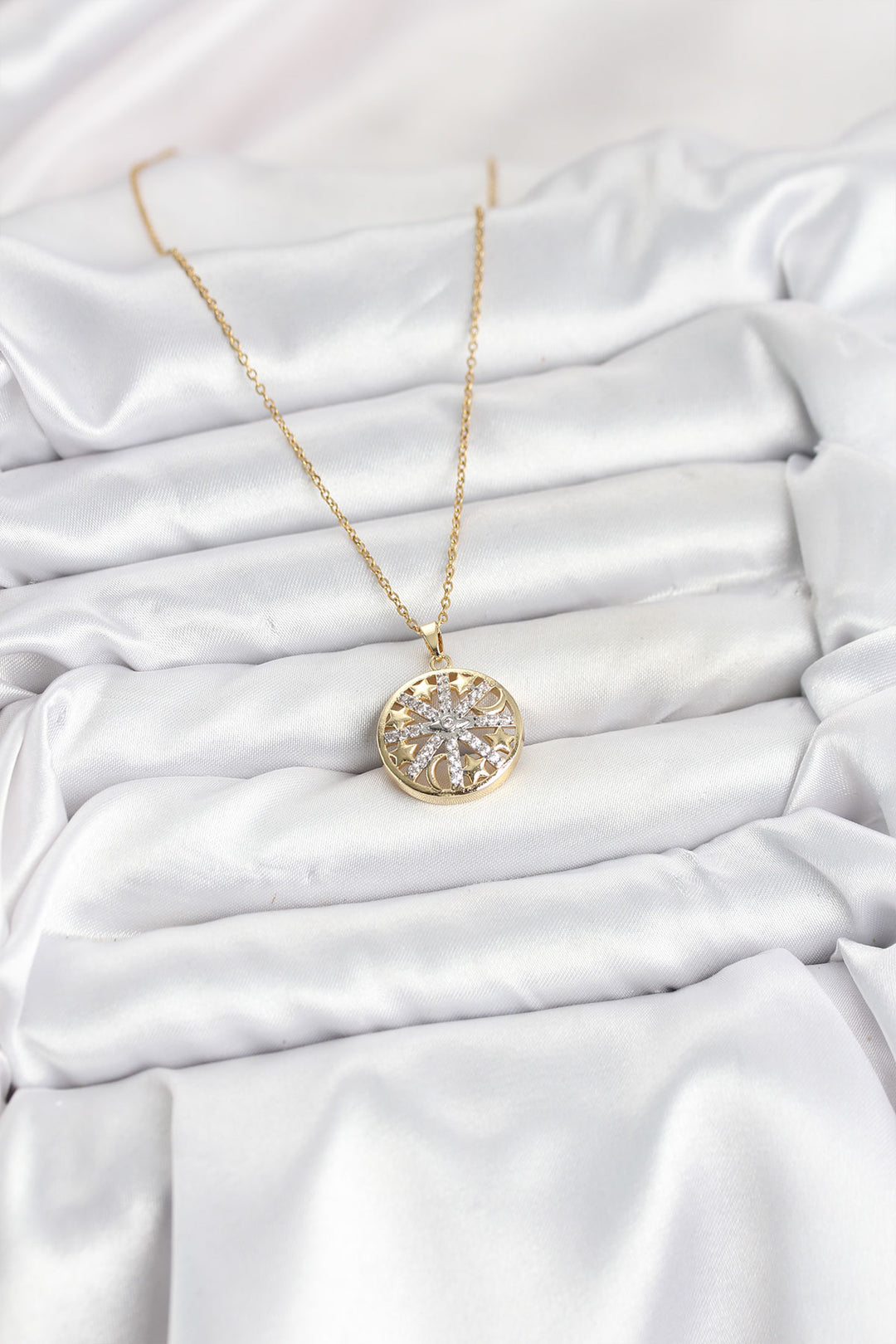 EBJ 316L Stainless Steel Chain Gold Color Zircon Stone Women's Necklace - San Ramon