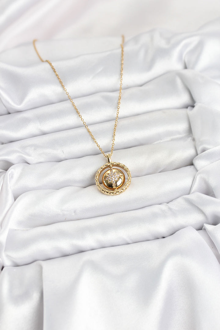 EBJ 316L Stainless Steel Chain Gold Color North Star Model Women's Necklace - Ciudad Victoria