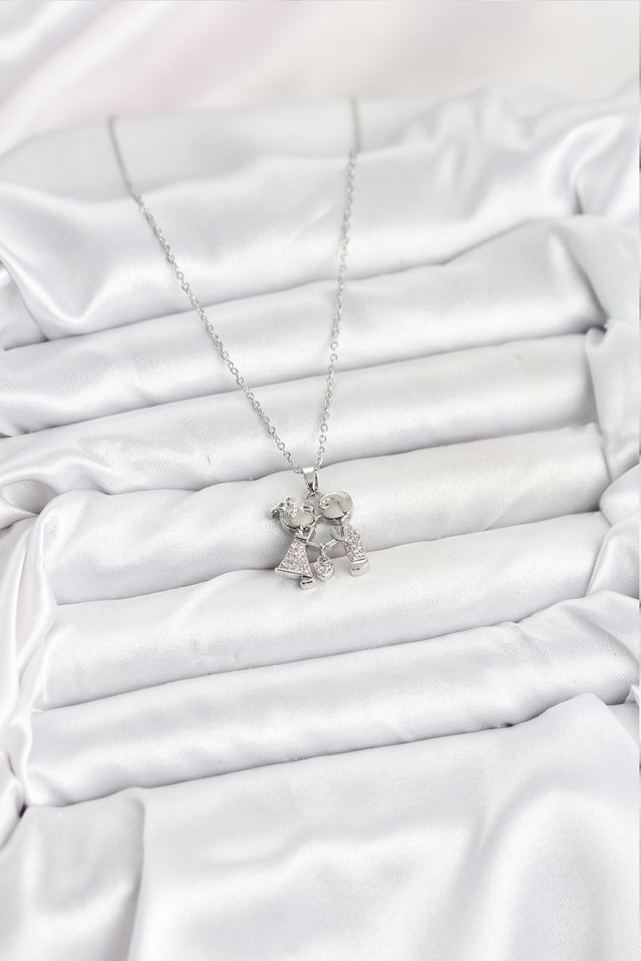 EBJ 316L Çelik Zincir Gümüş Renk Erkek Kız Model Kadın Kolye - Chester