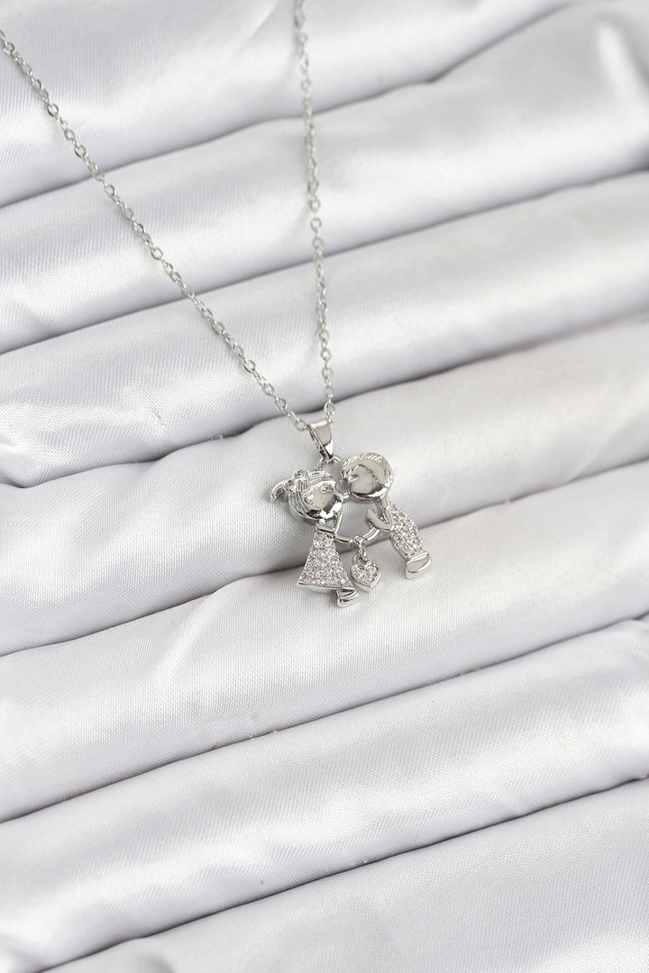 EBJ 316L Çelik Zincir Gümüş Renk Erkek Kız Model Kadın Kolye - Chester