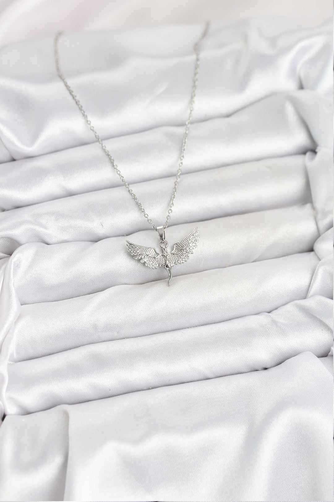 EBJ 316L Stainless Steel Chain Silver Color Angel Model Women's Necklace - Goose Creek