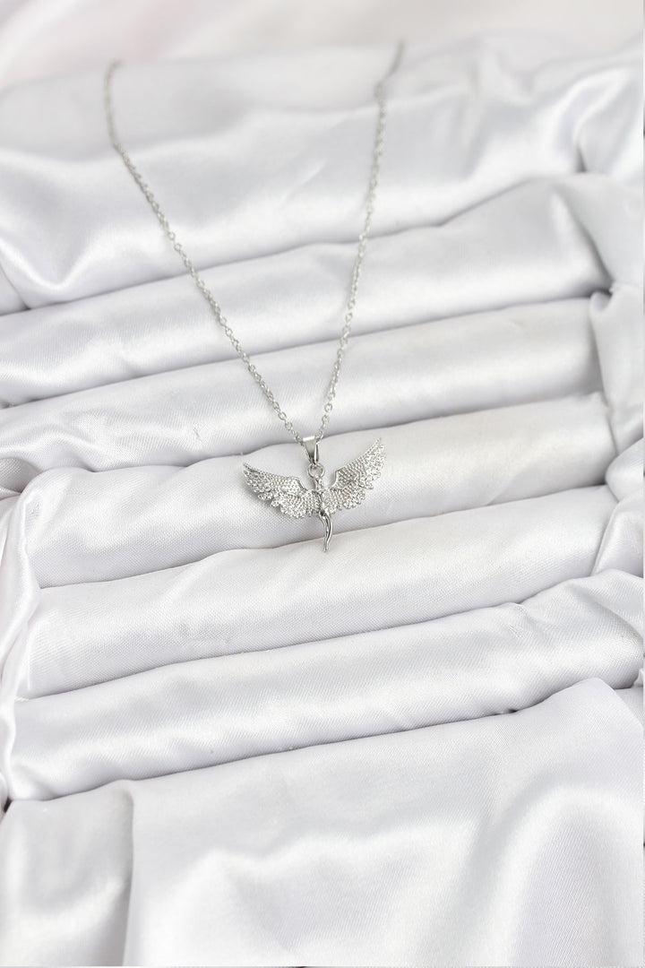 EBJ 316L Stainless Steel Chain Silver Color Angel Model Women's Necklace - Goose Creek