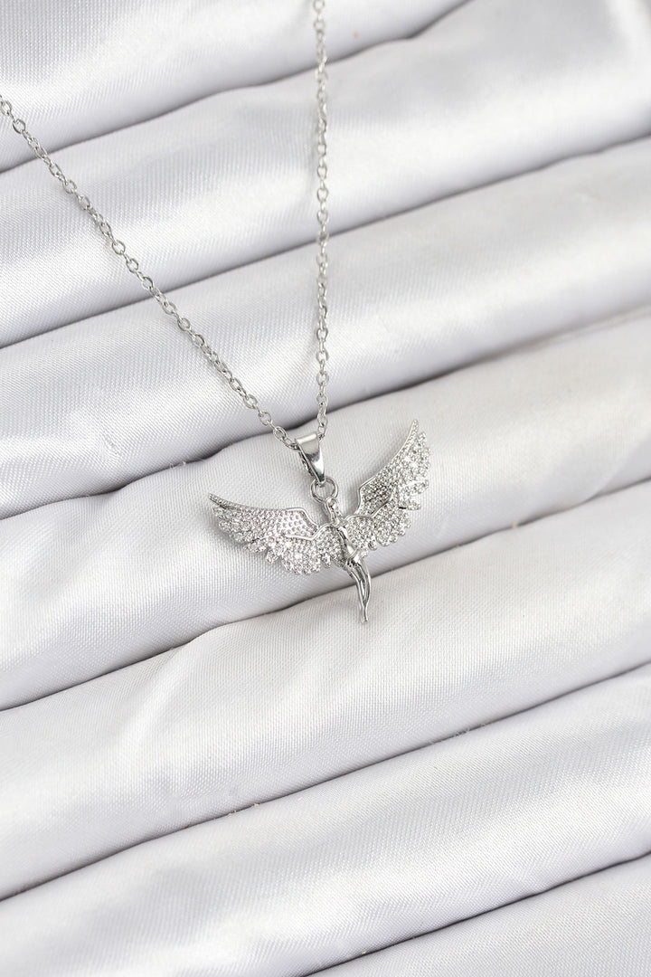 EBJ 316L Stainless Steel Chain Silver Color Angel Model Women's Necklace - Goose Creek