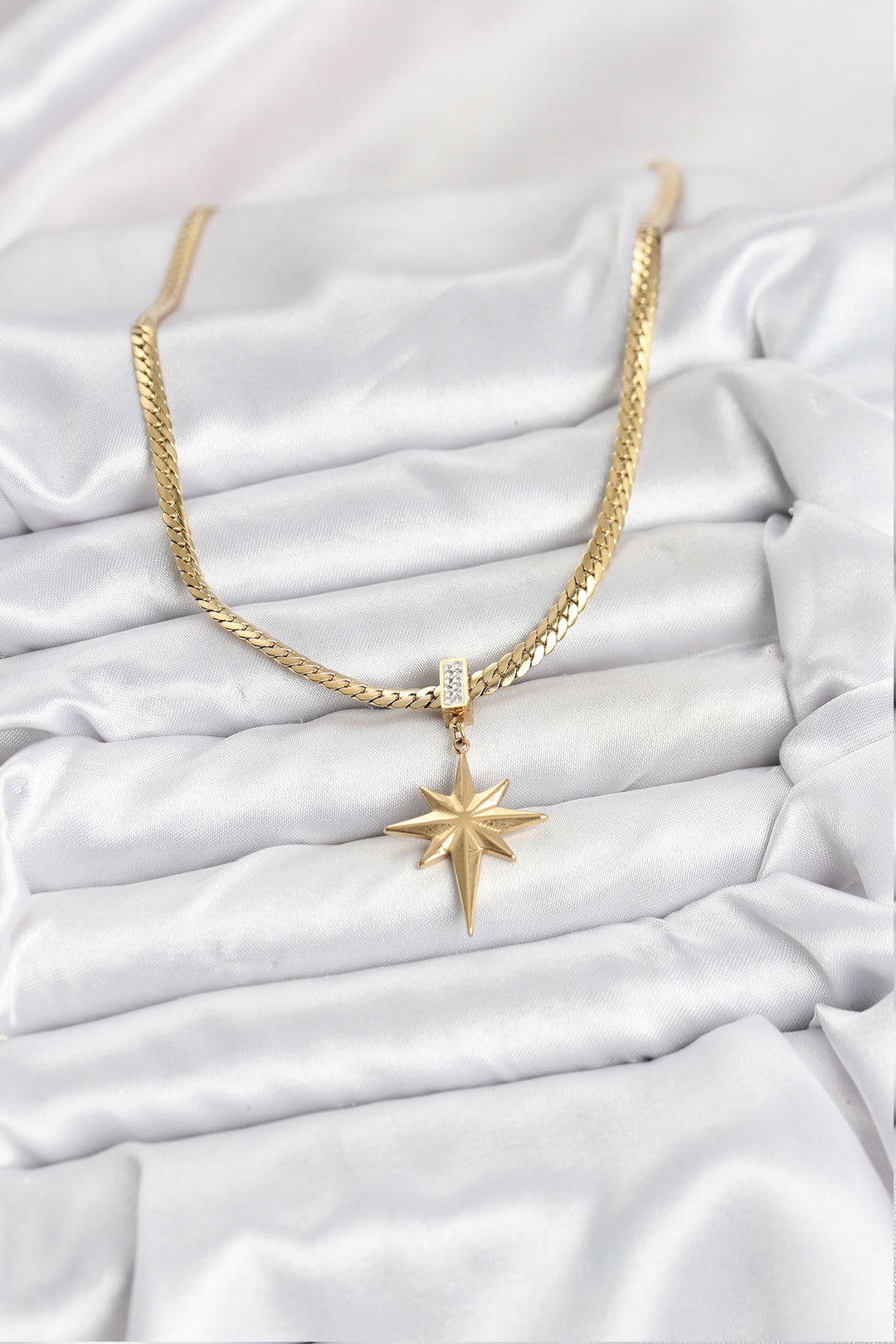 EBJ 316L Stainless Steel Chain Gold Color North Star Model Women's Necklace - Tecámac