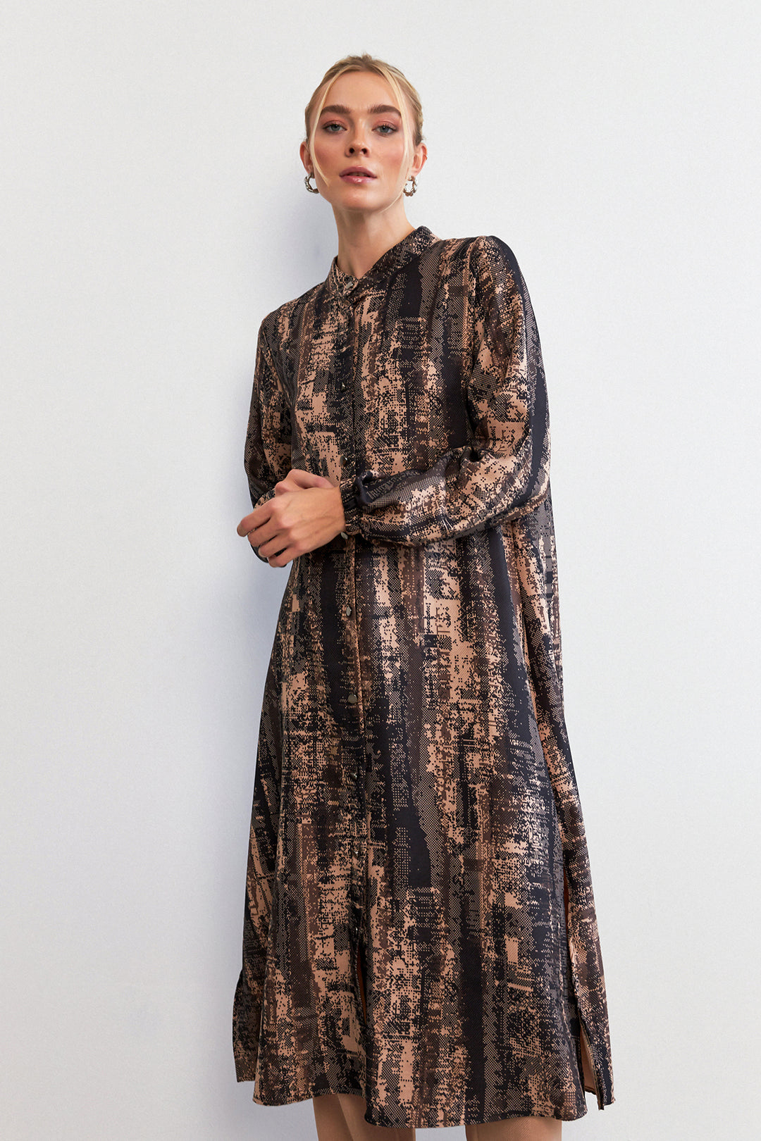 ZRF Women Printed Tunic Pantsuit - Black - San Jose