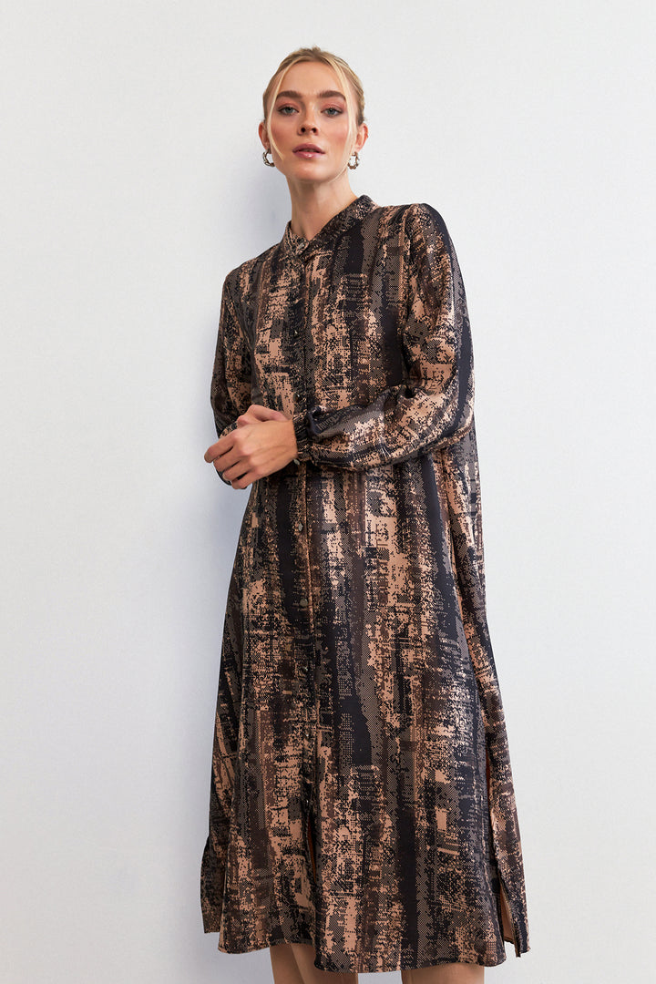 ZRF Women Printed Tunic Pantsuit - Black - San Jose