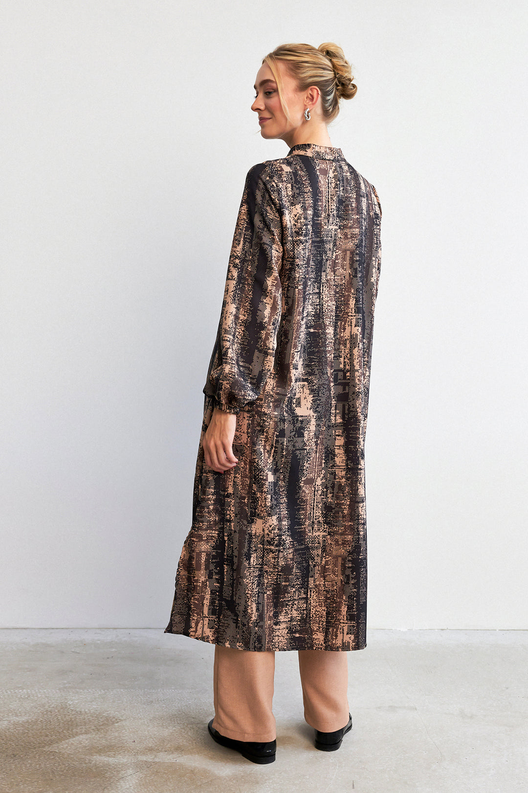 ZRF Women Printed Tunic Pantsuit - Black - San Jose