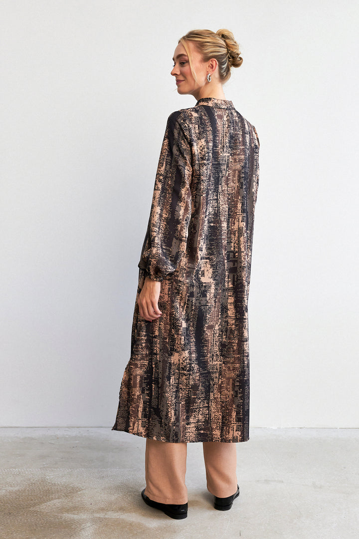 ZRF Women Printed Tunic Pantsuit - Black - San Jose