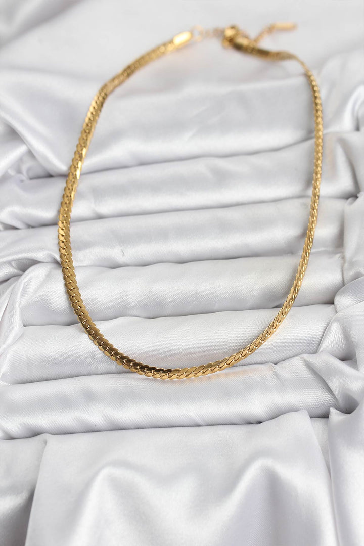 EBJ 316L Stainless Steel Gold Color Chain Women's Necklace - Compton