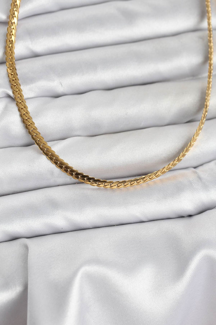 EBJ 316L Stainless Steel Gold Color Chain Women's Necklace - Compton