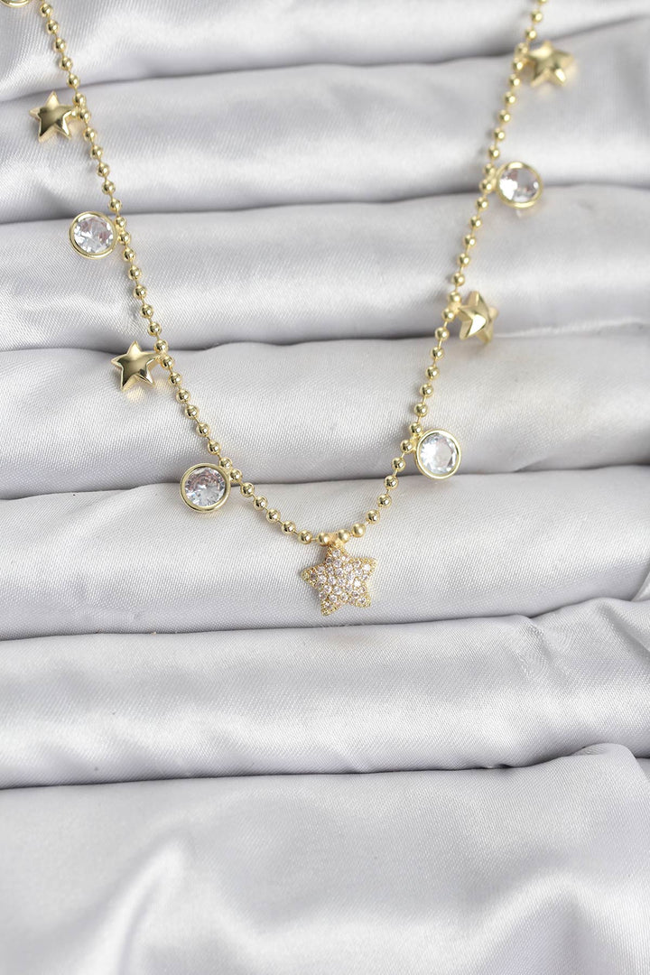 EBJ Pirinç Gold Renk Yıldız Model Kadın Kolye - Zwickau