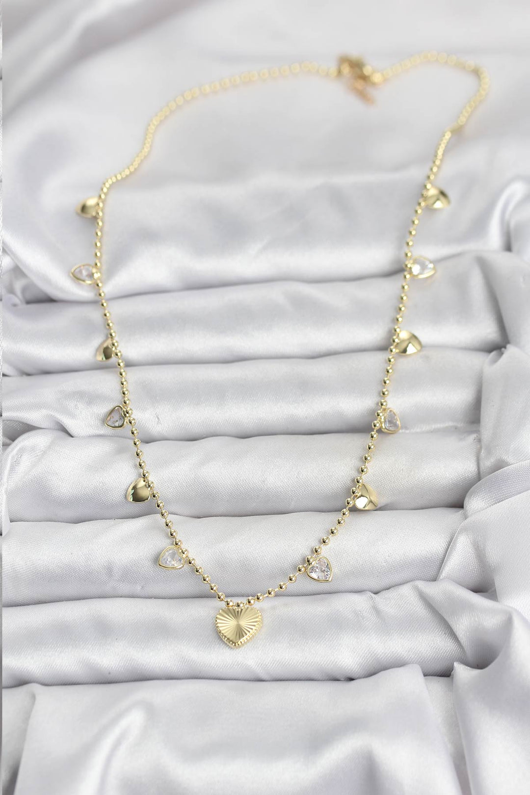 EBJ Rice Gold Color Heart Model Women's Necklace - Corby
