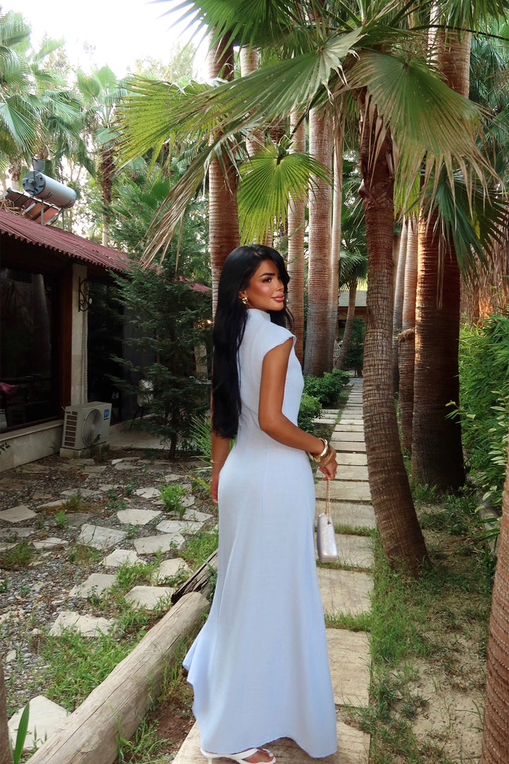 EYY Women Lila Yırtmaç Detay Elbise - Châtenay-Malabry