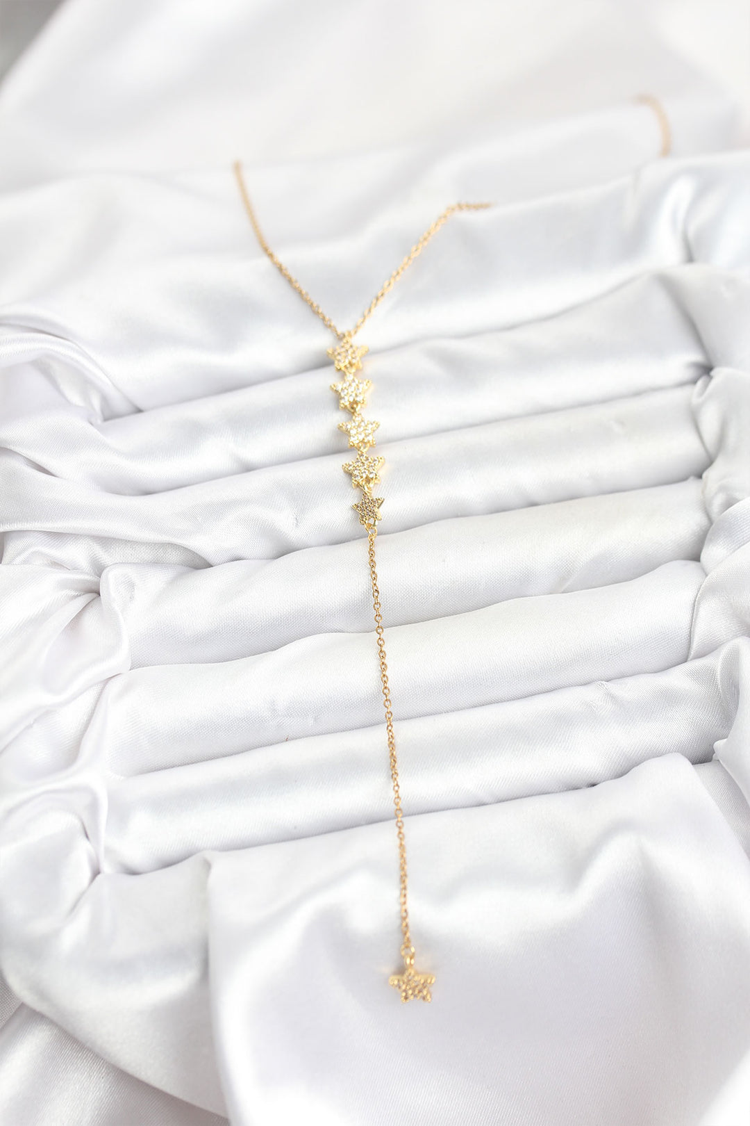 EBJ 316L Çelik Zincir Gold Renk Yıldız Model Y Kolye - Jiutepec