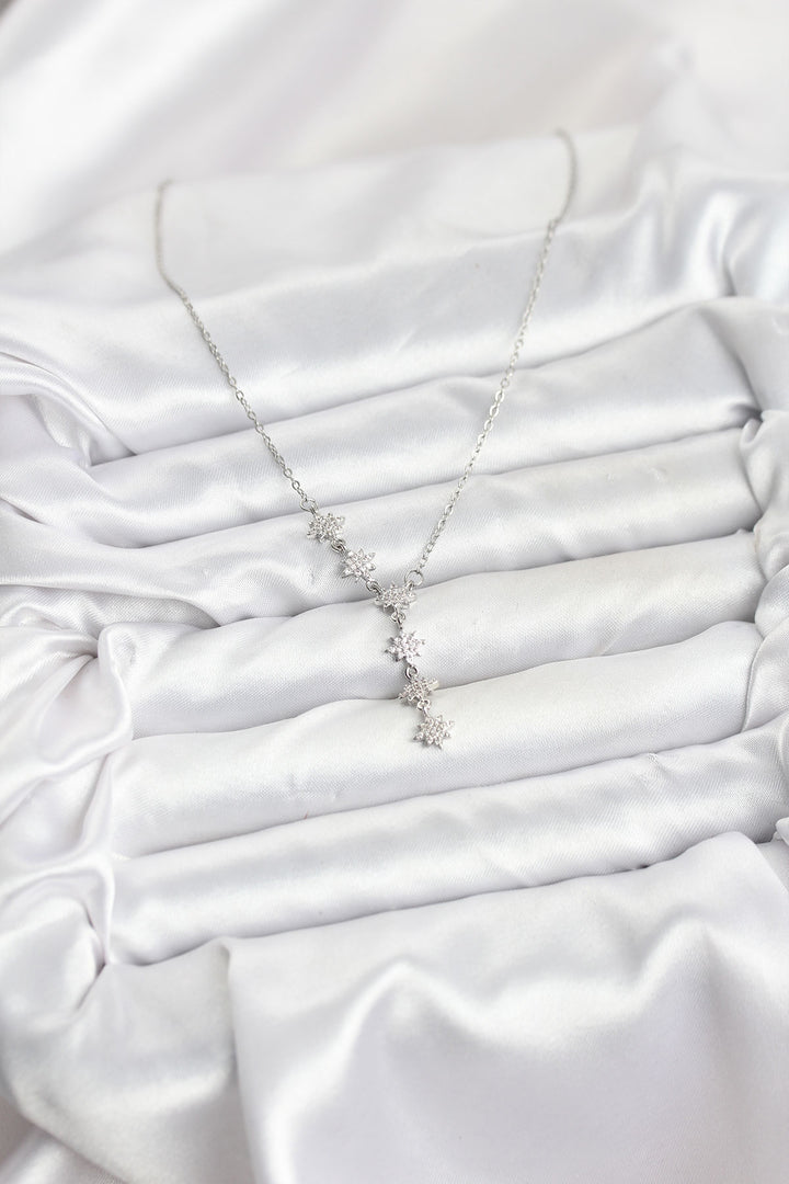 EBJ 316L Çelik Zincir Gümüş Renk Kutup Yıldızı Model Kadın Kolye - Lincoln