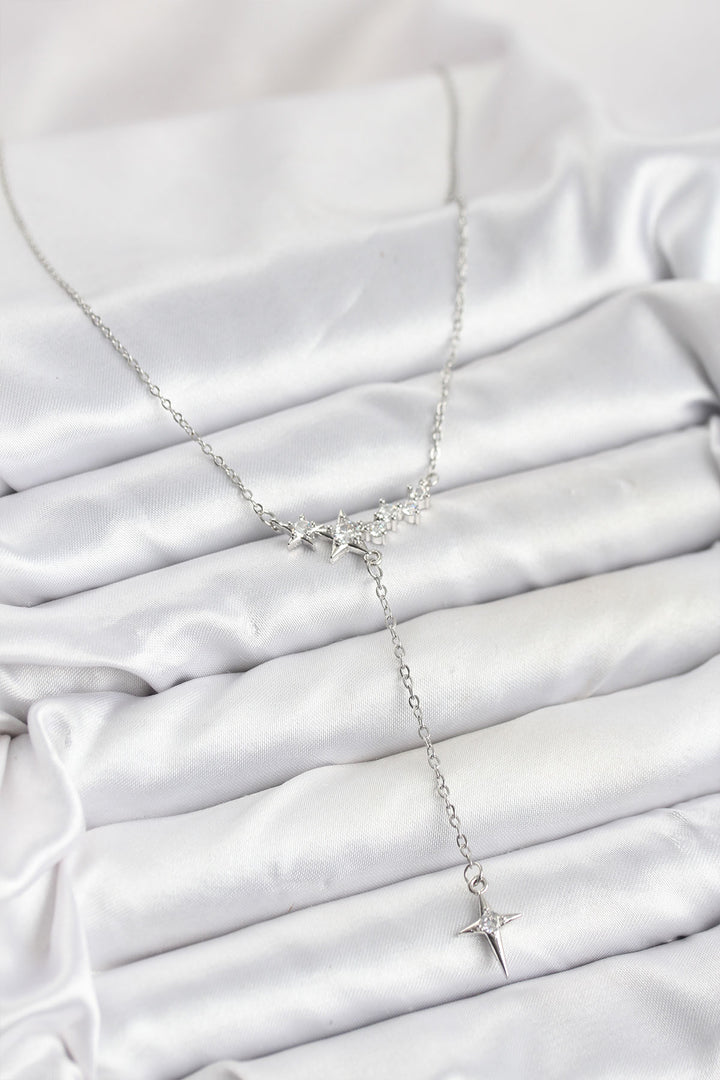 EBJ 316L Stainless Steel Chain Silver Color Star Model Y Women's Necklace - La Trinidad