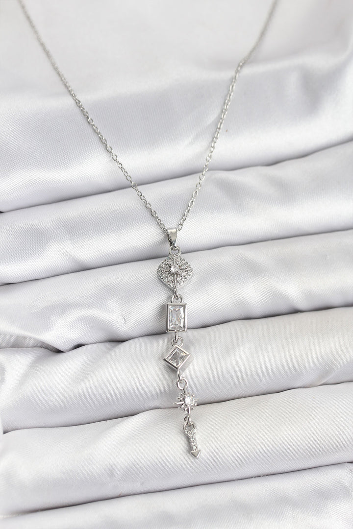 EBJ 316L Stainless Steel Chain Silver Color North Star Energy Model Women Y Necklace - Rouyn-Noranda
