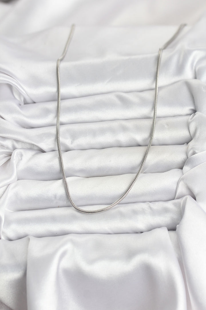 EBJ 316L Stainless Steel Chain Silver Color 60 cm Snake Chain Women's Necklace - Stratford