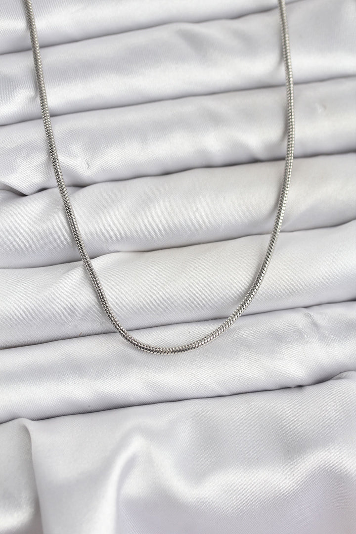 EBJ 316L Stainless Steel Chain Silver Color 60 cm Snake Chain Women's Necklace - Stratford