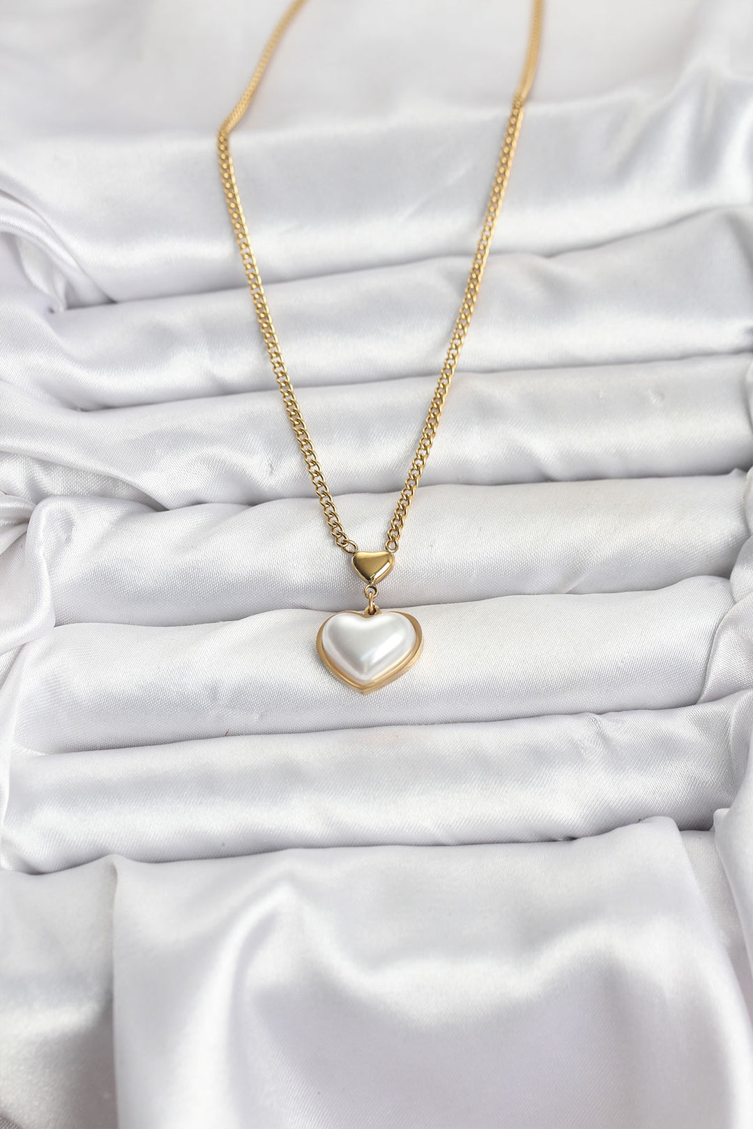 EBJ 316L Steel Chain Gold Color Heart Shaped Women's Necklace - San Benedetto del Tronto