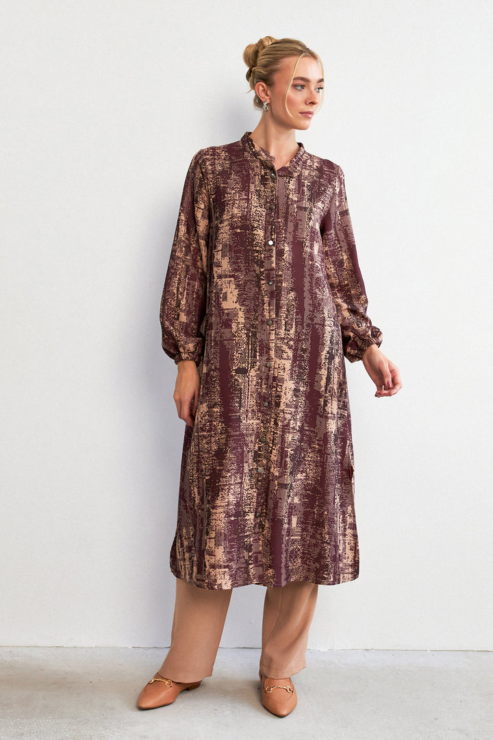 ZRF Women Printed Tunic Pantsuit - Lilac - Bridgewater