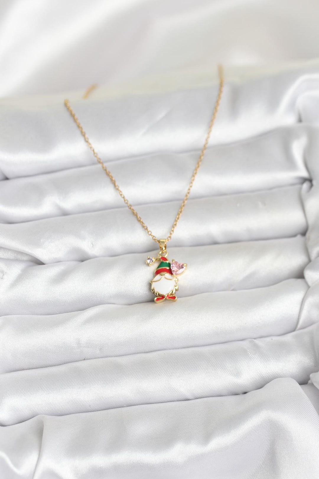 EBJ 316L Çelik Zincir Gold Renk Yılbaşı Teması Kadın Kolye - San Francisco del Rincón