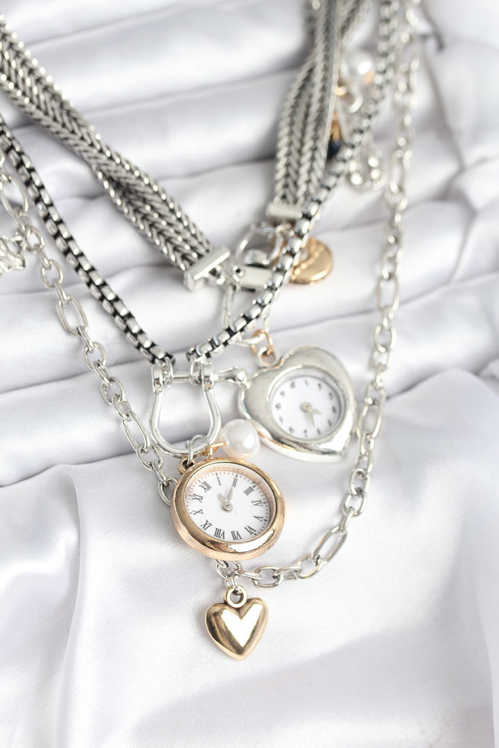 EBJ Otantik Gümüş Renk Kadın Kolye Kombini - Farmers Branch