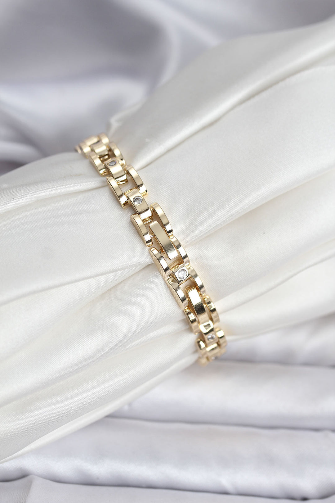 EBJ 14K Gold Color Coated Zircon Stone CM Women's Bracelet - High Point