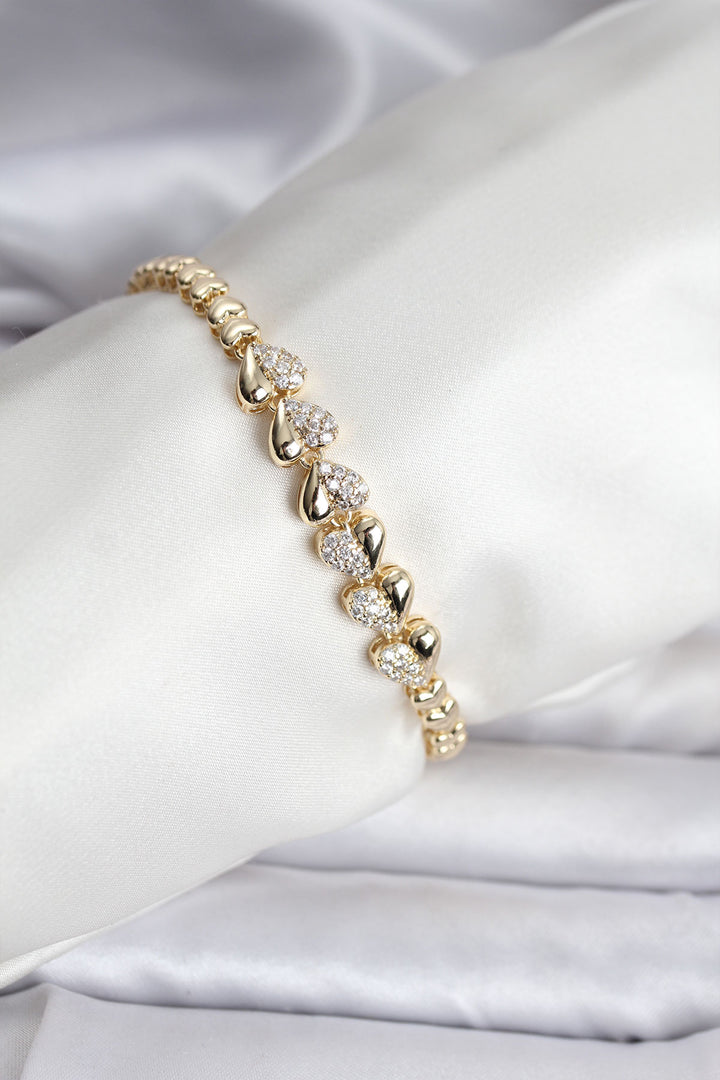 EBJ 14K Gold Renk Kaplama Kalp Model CM Kadın Bileklik - Bolingbrook