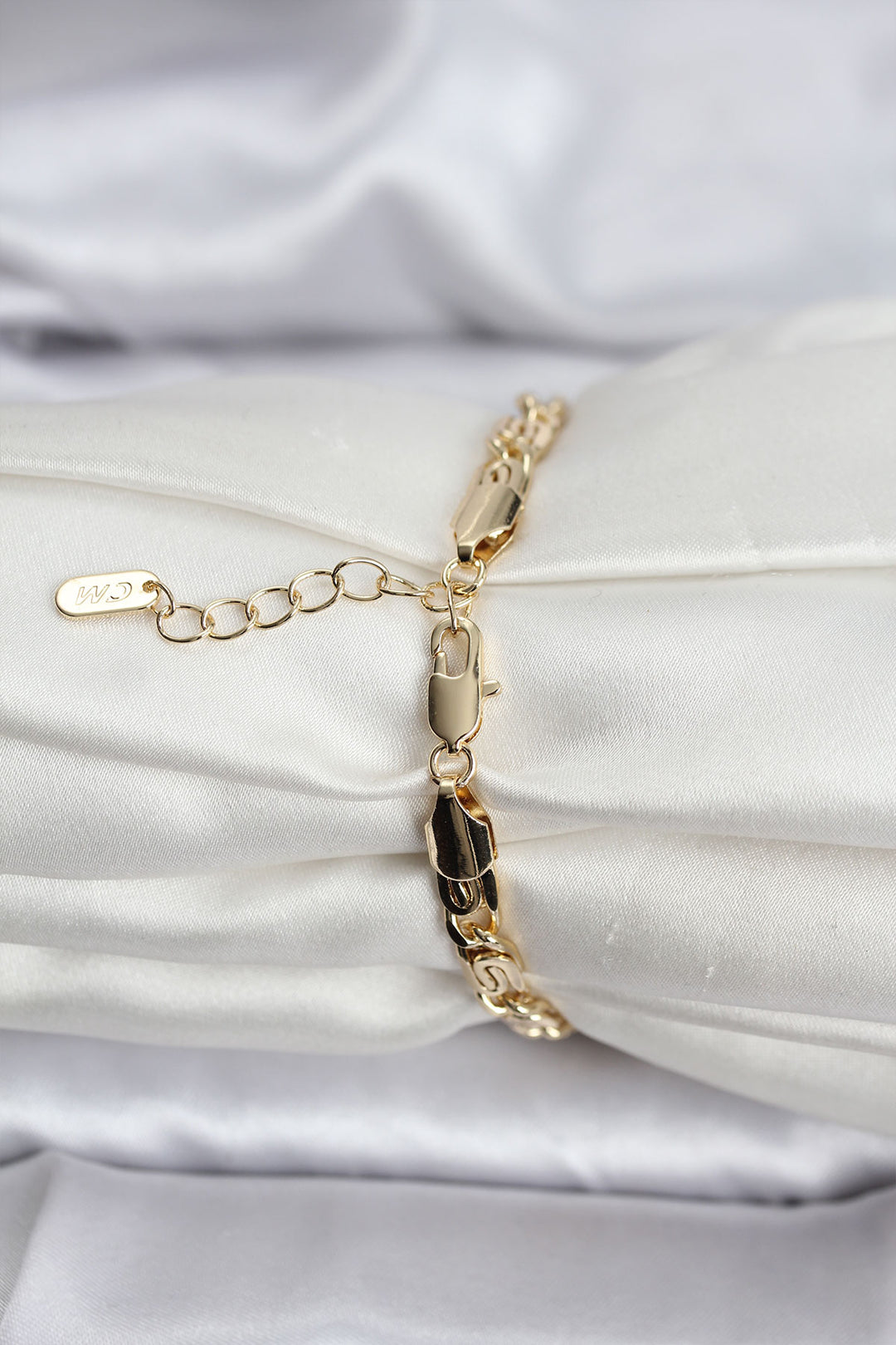 EBJ 14K Gold Renk Kaplama Zincir Model CM Kadın Bileklik - Witten