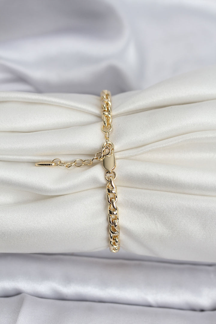 EBJ 14K Gold Color Coated Chain Model Women's CM Bracelet - San Fernando de Henares