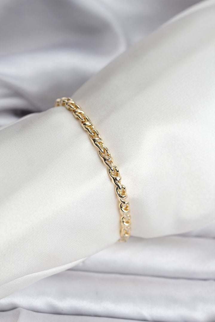 EBJ 14K Gold Color Coated Chain Model Women's CM Bracelet - San Fernando de Henares