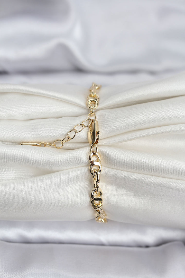 EBJ 14K Gold Renk Kaplama Zincir Model CM Kadın Bileklik - Severn