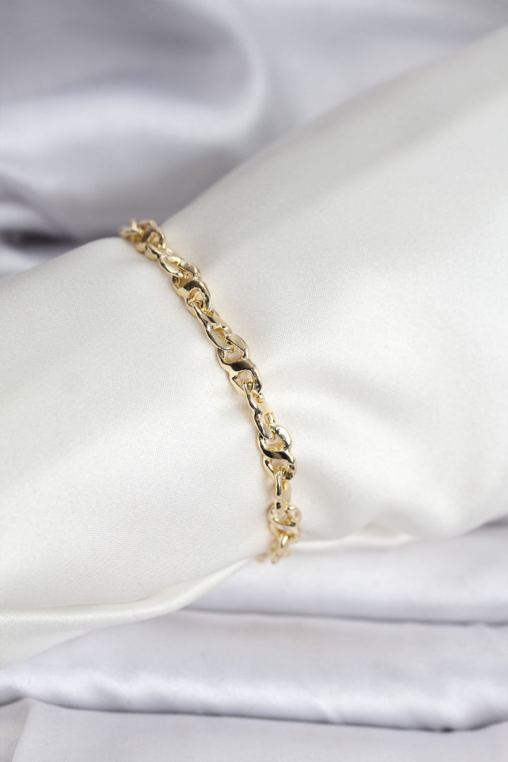 EBJ 14K Gold Renk Kaplama Zincir Model CM Kadın Bileklik - Severn