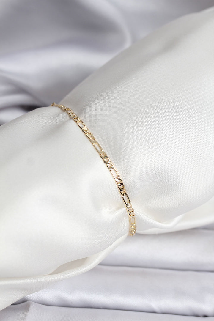 EBJ 14K Gold Color Coated Minimal Chain Model CM Women's Bracelet - Mobile