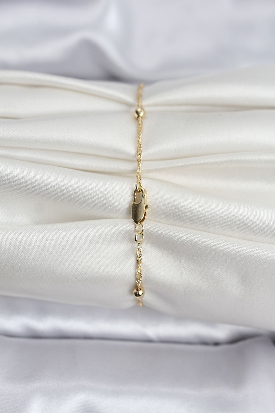 EBJ 14K Gold Color Coated Bead Model CM Women's Bracelet - Brussels