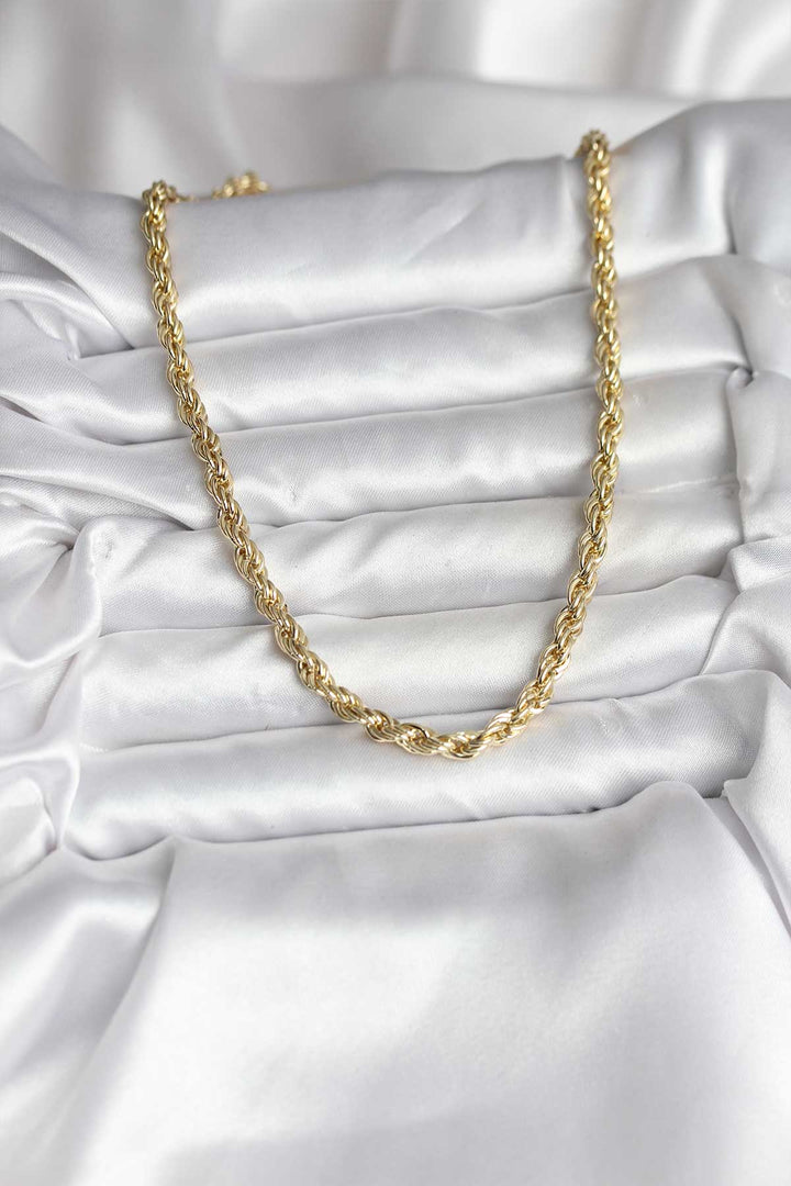 EBJ 14K Gold Color Coated Spiral Design CM Women's Necklace - Ahlen