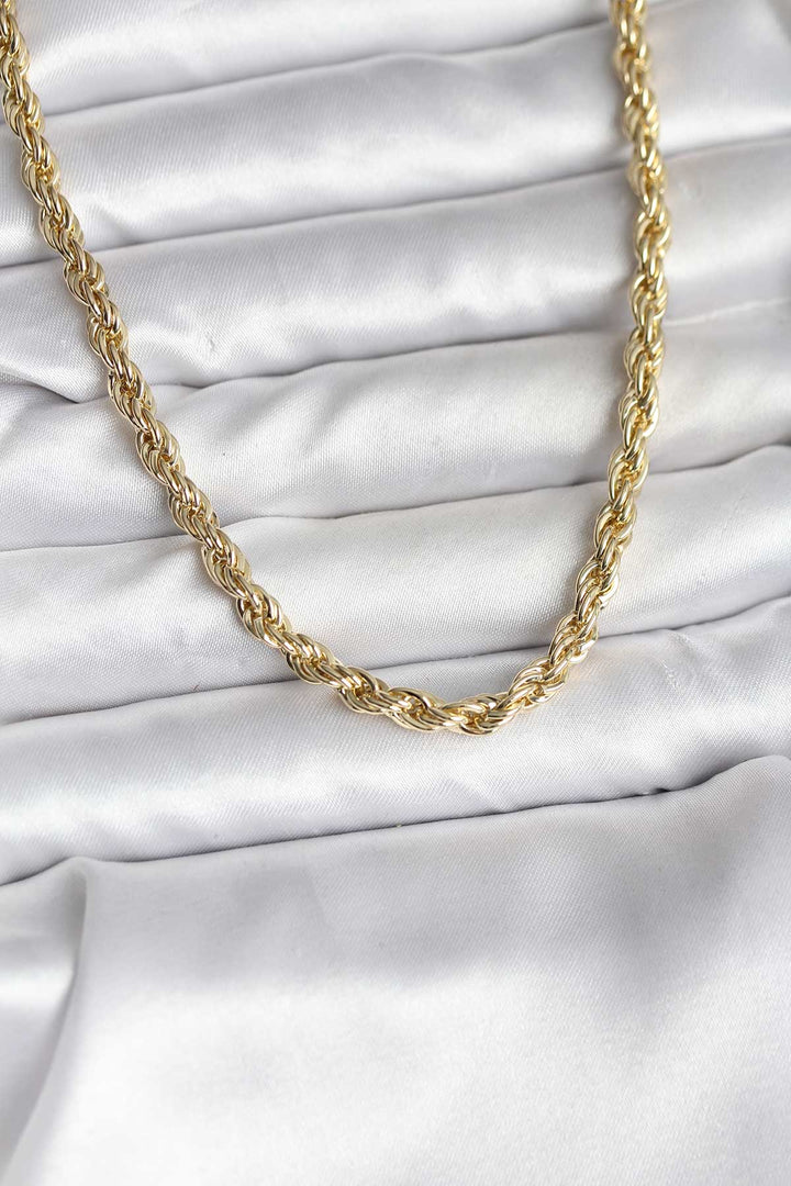 EBJ 14K Gold Color Coated Spiral Design CM Women's Necklace - Ahlen