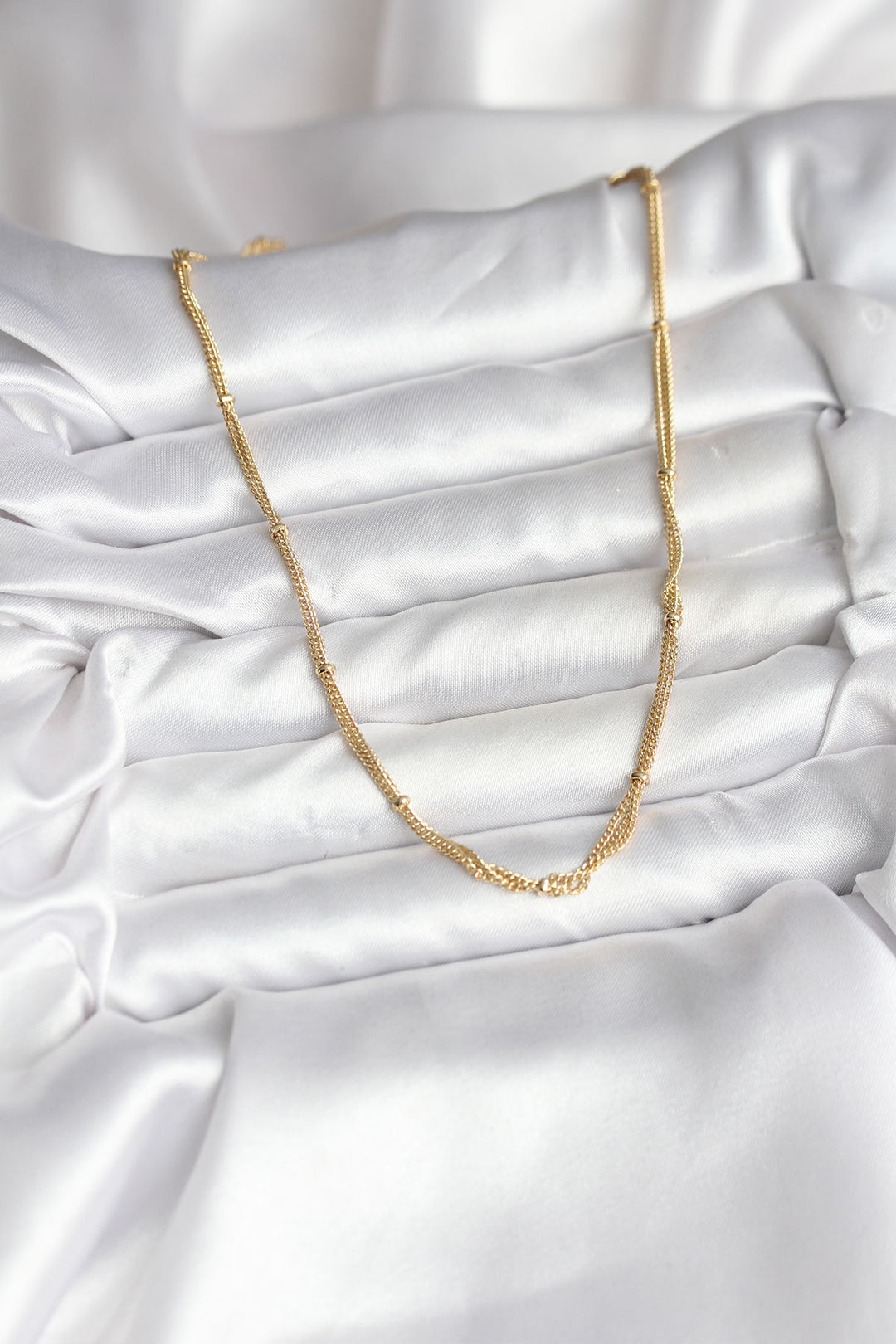 EBJ 14K Gold Renk Kaplama Topçuk Zincirli Model CM Kadın Kolye - Bucha