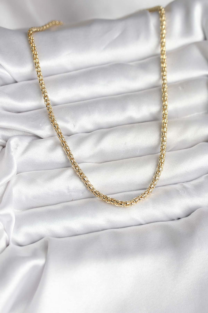 EBJ 14K Gold Renk Kaplama Boru Zincir Model CM Kadın Kolye - Dover