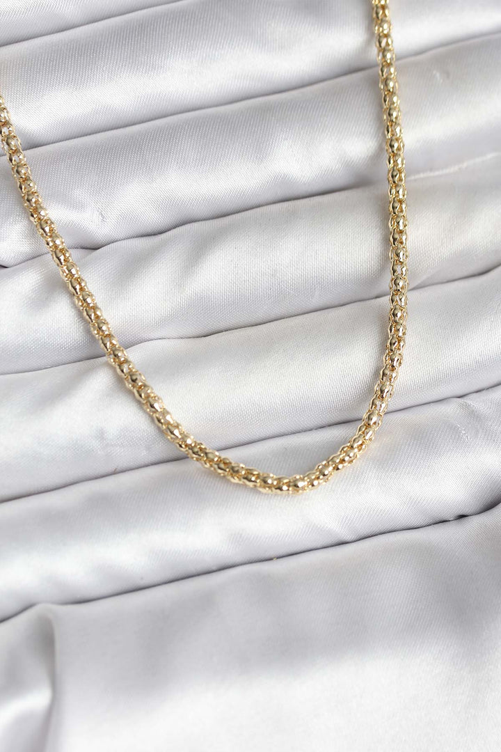 EBJ 14K Gold Renk Kaplama Boru Zincir Model CM Kadın Kolye - Dover