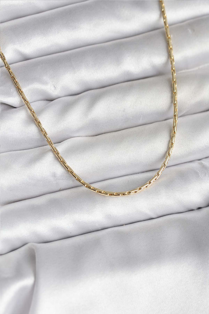 EBJ 14K Gold Renk Kaplama İnce Zincir Model CM Kadın Kolye - Leverkusen