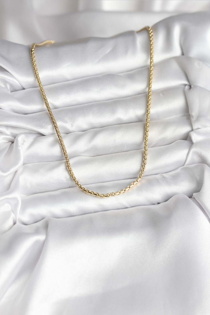 EBJ 14K Gold Renk Kaplama Zincir Model CM Kadın Kolye - Coral Gables