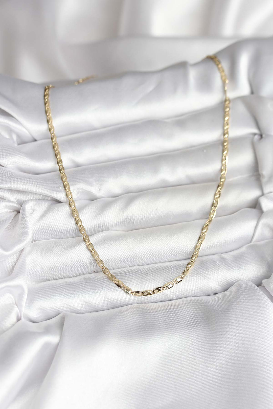 EBJ 14K Gold Color Plated Hammered Chain Model CM Women's Necklace - Coon Rapids