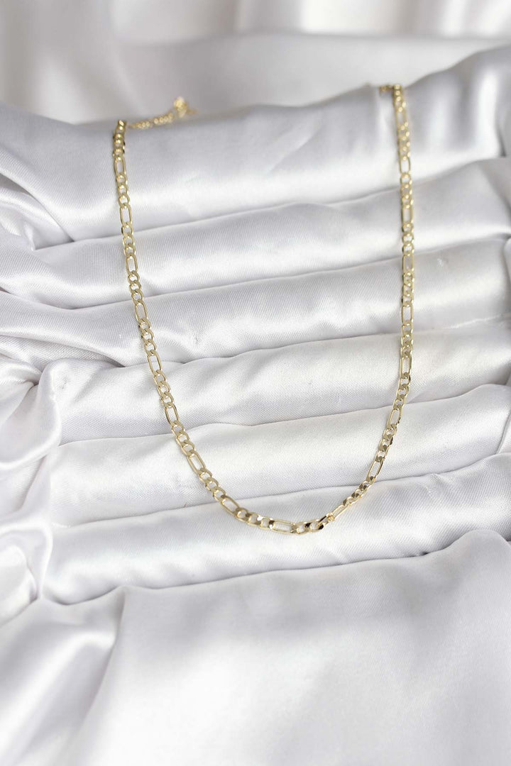 EBJ 14K Gold Renk Kaplama Kuşgözü Zincir Model Pirinç CM Kadın Kolye - Concord