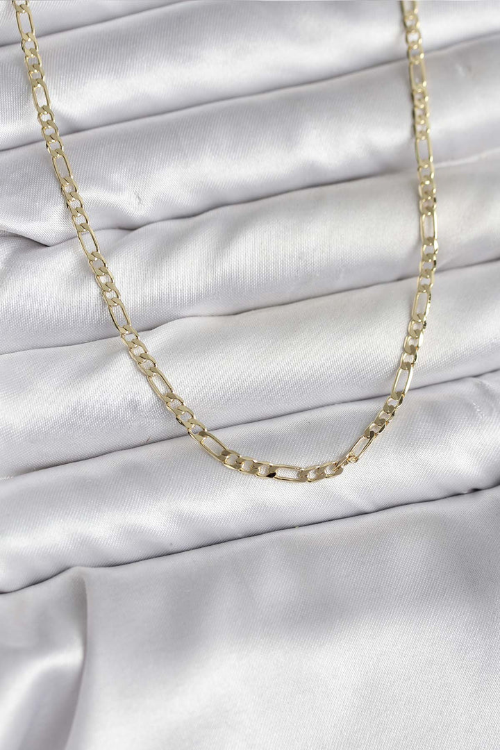 EBJ 14K Gold Renk Kaplama Kuşgözü Zincir Model Pirinç CM Kadın Kolye - Concord