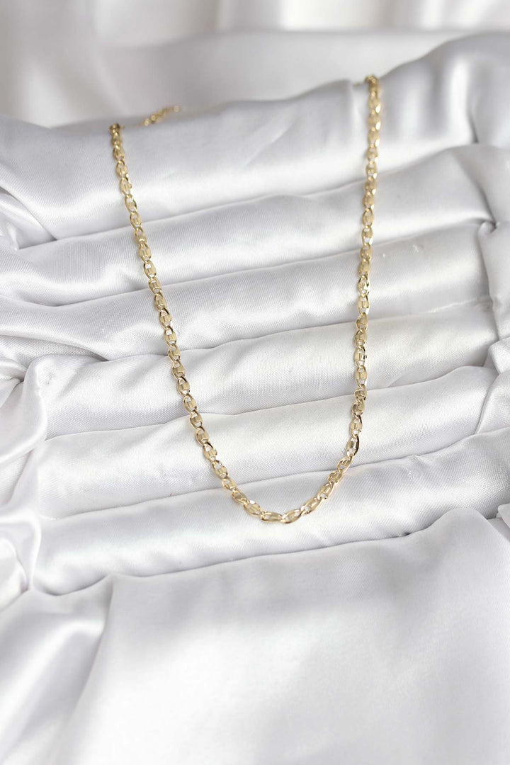 EBJ 14K Gold Color Coated Hammered Plate Model CM Women's Necklace - Brandon